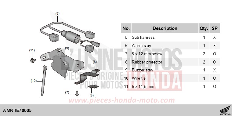 KIT,R/C ALARM ATT de X-ADV 750 MAT DEEP MUD GRAY (NHD05) 2025